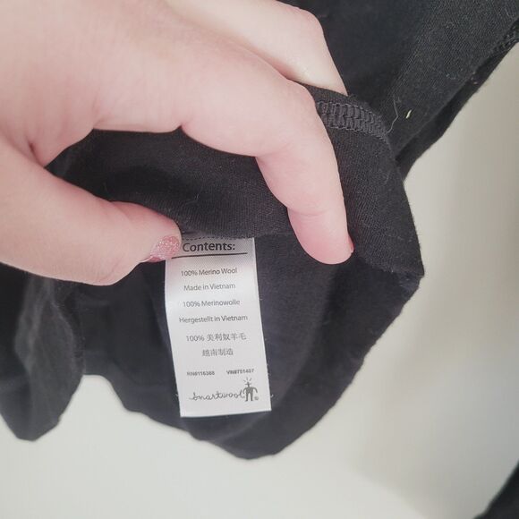 Smartwool Women's Classic Thermal Merino Base Layer 1/4 Zip in Black Size XL - Picture 7 of 10